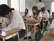 Japanese classroom sailor lesbians licking